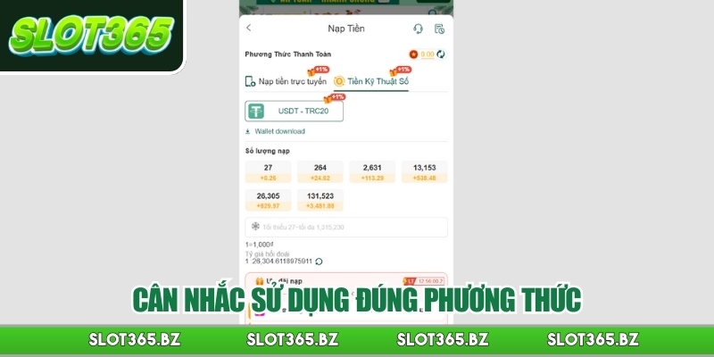 Cân nhắc sử dụng đúng phương thức