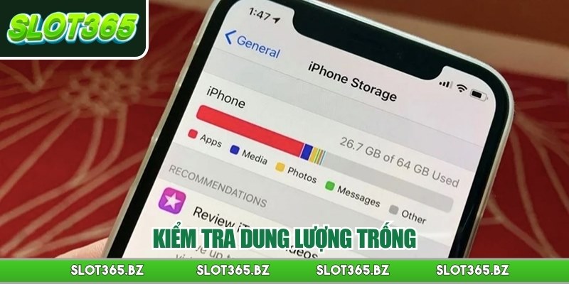 Kiểm tra dung lượng trống